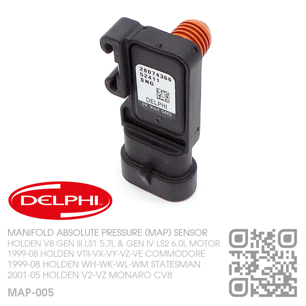 LS1/6 Early Gen 4 Genuine Delphi MAP Sensor 1.0 Bar